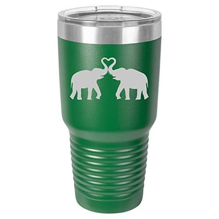 Tumbler Stainless Steel Vacuum Insulated Travel Mug Elephants Making Heart (Green 30 oz)
Tumbler Stainless Steel Vacuum Insulated Travel Mug Elephants Making Heart (Green 30 oz)