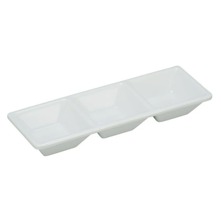 Rome Rectangular 3 Ccmpartment Dessert Plate 7 1/2 W X 2 1/2 L Melamine White Pack of 12
Rome Rectangular 3 Ccmpartment Dessert Plate 7 1/2 W X 2 1/2 L Melamine White Pack of 12
