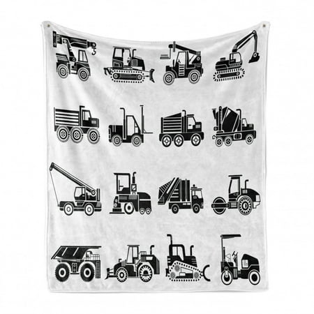 Cartoon Soft Flannel Fleece Blanket Heavy Machinery and Vehicles of Construction Mining Site Drawn in Black on White Cozy Plush for Indoor and Outdoor Use 70 x 90 White Black by Ambesonne
Cartoon Soft Flannel Fleece Blanket Heavy Machinery and Vehicles of Construction Mining Site Drawn in Black on White Cozy Plush for Indoor and Outdoor Use 70 x 90 White Black by Ambesonne