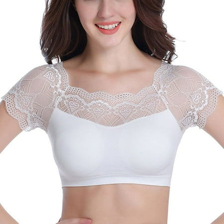 3pcs Women Lace Fitting Sport Bras Padded Under Crop Top Fitness Yoga Vest