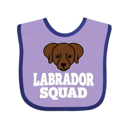 Inktastic Dog Chocolate Labrador Squad Gift Baby Boy or Baby Girl Bib