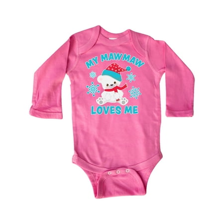 Inktastic Polar Bear My Mawmaw Loves Me in Santa Hat with Snowflakes Gift Baby Boy or Baby Girl Long Sleeve Bodysuit
Inktastic Polar Bear My Mawmaw Loves Me in Santa Hat with Snowflakes Gift Baby Boy or Baby Girl Long Sleeve Bodysuit