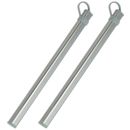 2X Chopsticks Storage Tubes Aluminum Alloy Box Case for Titanium Chopsticks Storage Box Without Chopsticks Gray