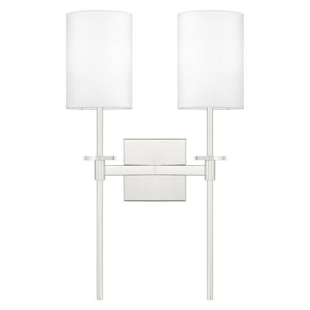 Ashley Harbour Piazza 2-Light Polished Nickel Wall Sconce