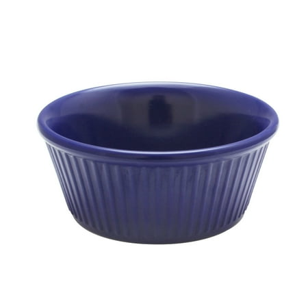 3 1/2 Oz 3 3/8 Cobalt Blue Melamine Fluted Ramekin Melamine Pack of 6 12 packs