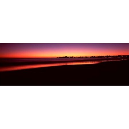 Beach at sunset Santa Cruz Santa Cruz County California USA Poster Print by - 36 x 12