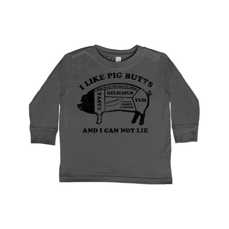 Inktastic I Like Pig Butts Gift Toddler Boy or Toddler Girl Long Sleeve T-Shirt