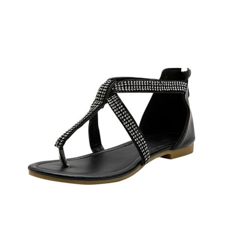 Comfortable Sandals for Women Women s Casual Fashion Rhinestone Flip Toe Flat Bag Heel Zipper Sandals Artificial Leather
Comfortable Sandals for Women Women s Casual Fashion Rhinestone Flip Toe Flat Bag Heel Zipper Sandals Artificial Leather