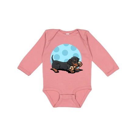 Inktastic Wiener dog (Dachshund) with Bone Gift Baby Boy or Baby Girl Long Sleeve Bodysuit
Inktastic Wiener dog (Dachshund) with Bone Gift Baby Boy or Baby Girl Long Sleeve Bodysuit
