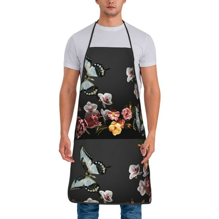 Zeuib Butterfly with Fowers Print Unisex Waterproof Aprons Cooking Aprons for Kitchen Gardening and Salon Water & Oil Resistant
Zeuib Butterfly with Fowers Print Unisex Waterproof Aprons Cooking Aprons for Kitchen Gardening and Salon Water & Oil Resistant