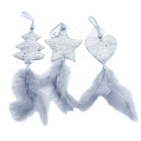 Christmas Tree Star Heart Shape Feather for Doll Pendant Cute Cartoon Elegant Xmas Hanging Ornament Home Decor Festive Party Tree Hanging Decorations Supplies
Christmas Tree Star Heart Shape Feather for Doll Pendant Cute Cartoon Elegant Xmas Hanging Ornament Home Decor Festive Party Tree Hanging Decorations Supplies