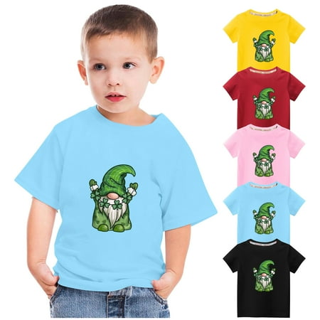 Elainilye Fashion Unisex Toddler Clothes Boys Girls Short Sleeve T-Shirt Cute St. Patrick s Day Print Top Sizes 3-10Y Blue
Elainilye Fashion Unisex Toddler Clothes Boys Girls Short Sleeve T-Shirt Cute St. Patrick s Day Print Top Sizes 3-10Y Blue