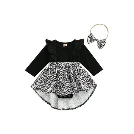 Calsunbaby Infant Baby Girls Outfits Leopard Print Skirt Splicing Lace Long Sleeve Romper + Bow Headwear Set 0-3 Months
Calsunbaby Infant Baby Girls Outfits Leopard Print Skirt Splicing Lace Long Sleeve Romper + Bow Headwear Set 0-3 Months