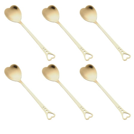 FRCOLOR 6pcs Coffee Spoons Heart Shaped Stainless Steel Tea Spoon Flatware Ice Cream Spoon
FRCOLOR 6pcs Coffee Spoons Heart Shaped Stainless Steel Tea Spoon Flatware Ice Cream Spoon