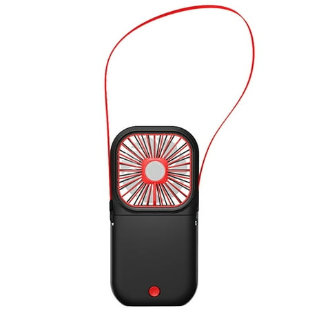 Hanging Neck Ultra-Thin Fan USB Folding Charging Treasure Fan