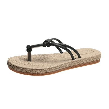 House Slippers For Women Ladies Fashion Solid Color Leather Leather Toe Clipped Straw Woven Flat Casual Beach Slippers
House Slippers For Women Ladies Fashion Solid Color Leather Leather Toe Clipped Straw Woven Flat Casual Beach Slippers