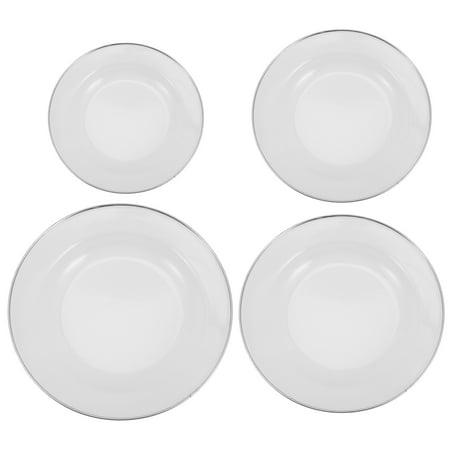 TINKSKY 4 Pcs Enamel Plates Round Snack Plates Multi-functional Food Serving Plates
TINKSKY 4 Pcs Enamel Plates Round Snack Plates Multi-functional Food Serving Plates