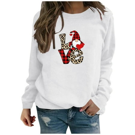 Womens Long Sleeves Blouse Valentine s Day Fashion Love Printing Solid Pullover Casual Loose Round Neck Ladies Tunics Sweatshirt Top
Womens Long Sleeves Blouse Valentine s Day Fashion Love Printing Solid Pullover Casual Loose Round Neck Ladies Tunics Sweatshirt Top