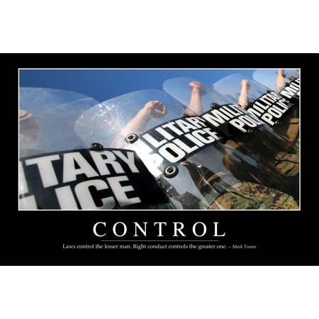 Control Inspirational Quote and Motivational Poster Stretched Canvas - Stocktrek Images (34 x 23)