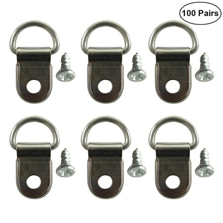 100 Pcs Heavy Duty Single Hole D Ring Hanging Picture oil Painting Mirror Frame Hooks Hangers with 100 Pcs Screws
100 Pcs Heavy Duty Single Hole D Ring Hanging Picture oil Painting Mirror Frame Hooks Hangers with 100 Pcs Screws