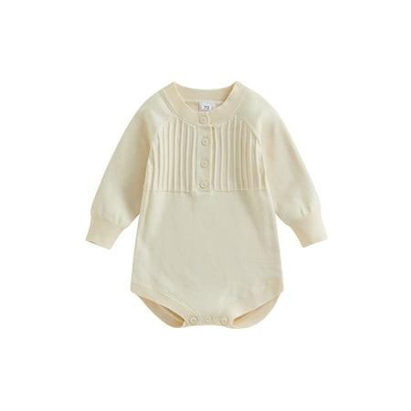 Binpure Infant Baby Girls Boys Autumn Jumpsuit Solid Color Knitting Button Long Sleeve Round Neck Romper
Binpure Infant Baby Girls Boys Autumn Jumpsuit Solid Color Knitting Button Long Sleeve Round Neck Romper