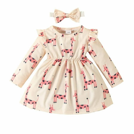 QIPOPIQ Girls Dresses Deal Spring And Autumn Toddler Baby Girl Giraffe Print Long Sleeve Skirt Bow Headband
QIPOPIQ Girls Dresses Deal Spring And Autumn Toddler Baby Girl Giraffe Print Long Sleeve Skirt Bow Headband