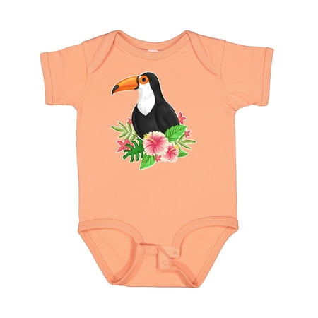 Inktastic Toucan with Hawaiian Flowers Gift Baby Boy or Baby Girl Bodysuit