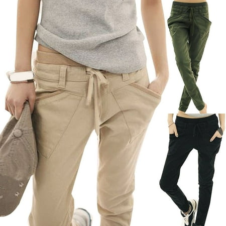 Taluosi Chic Women Solid Color Drawstring Elastic Waist Slim Fit Pencil Pants Trousers
Taluosi Chic Women Solid Color Drawstring Elastic Waist Slim Fit Pencil Pants Trousers