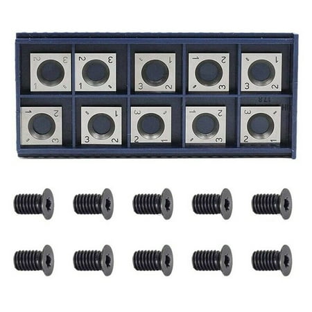 Leke 10pcs 14mm Square Straight Carbide Cutter Insert with 10pcs M610mm Screws