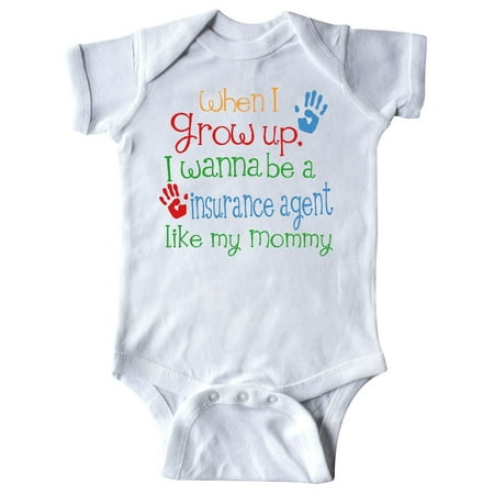 Inktastic Insurance agent like Mommy Gift Baby Boy or Baby Girl Bodysuit