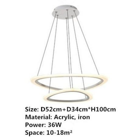 Postmodern LED Pendant Lamp Rings Acrylic Lighting Hanging Fixtures