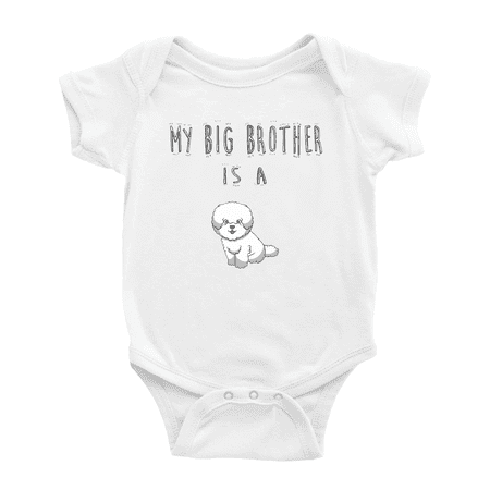 My Big Brother Is A Bichon Frise Dog Cute Baby Clothing Bodysuits Boy Girl Unisex
My Big Brother Is A Bichon Frise Dog Cute Baby Clothing Bodysuits Boy Girl Unisex