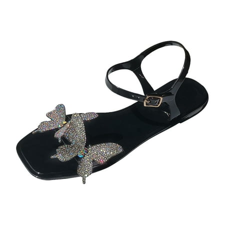 YanHoo Women s Flat Sandals Dressy Butterfly Rhinestone Ankle Strap Sandals Girls Summer Casual Beach Sandals
YanHoo Women s Flat Sandals Dressy Butterfly Rhinestone Ankle Strap Sandals Girls Summer Casual Beach Sandals