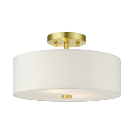 Livex Lighting 51053 Meridian 2 Light 13 Wide Semi-Flush Drum Ceiling Fixture - Brass
Livex Lighting 51053 Meridian 2 Light 13 Wide Semi-Flush Drum Ceiling Fixture - Brass