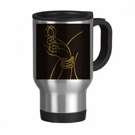 Culture Black Yellow Hand Lotus Travel Mug Flip Lid Stainless Steel Cup Car Tumbler Thermos
Culture Black Yellow Hand Lotus Travel Mug Flip Lid Stainless Steel Cup Car Tumbler Thermos