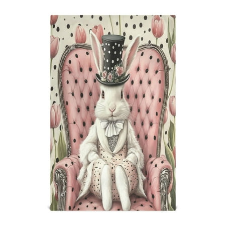 WOBOGO Gentleman White Rabbit Kitchen Towel 6 Piece Large Cotton Dishcloth Premium Absorbency Set with Hanging Loop 
WOBOGO Gentleman White Rabbit Kitchen Towel 6 Piece Large Cotton Dishcloth Premium Absorbency Set with Hanging Loop