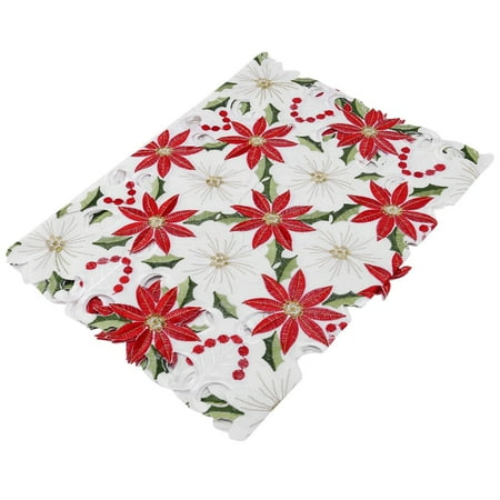 Christmas Embroidered Table Runner Luxury Holly Poinsettia Table Runner for 15 x 70 Inch
Christmas Embroidered Table Runner Luxury Holly Poinsettia Table Runner for 15 x 70 Inch