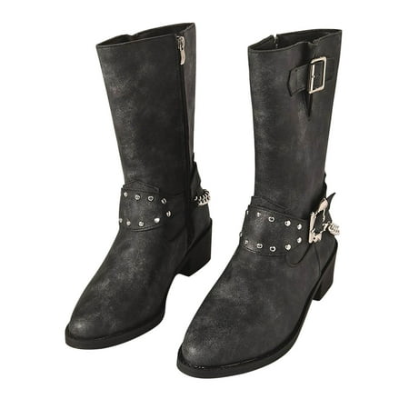 YUNAFFT Women s Boots Clearance Large Fall Winter Tall Round Toe Chunky Heel Boots Ladies Fashion Casual Metal Circle Decorate Boots
YUNAFFT Women s Boots Clearance Large Fall Winter Tall Round Toe Chunky Heel Boots Ladies Fashion Casual Metal Circle Decorate Boots