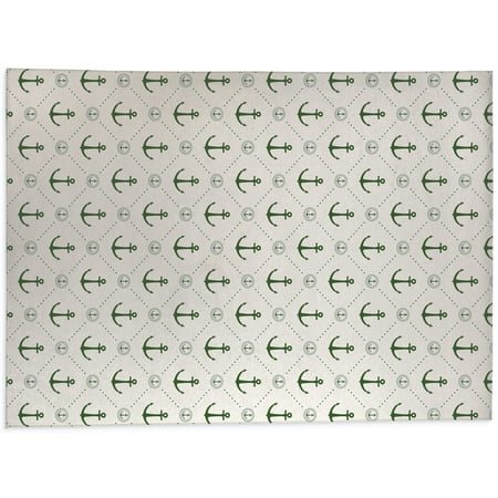 Anchor Chief Kelly Green Kitchen Mat by Kavka Designs