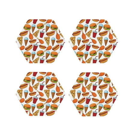Drink Coasters Set of 4 hot dog burger Leather Coasters for Coffee Table Protector Heat Resistant Cute Coasters for Home Decor Housewarming Gifts Bar Kitchen 4 Inch Hexagon
Drink Coasters Set of 4 hot dog burger Leather Coasters for Coffee Table Protector Heat Resistant Cute Coasters for Home Decor Housewarming Gifts Bar Kitchen 4 Inch Hexagon