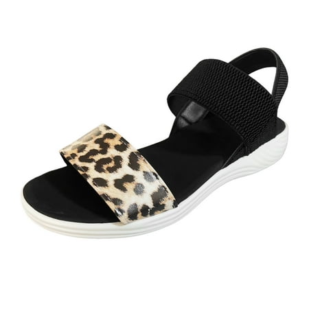 YUHAOTIN Female Barefoot Sandals Women Beach Wedding Ladies Fashion Summer Leopard Print Leather Open Toe Elastic Band Flat Sandals Close Toed Sandals Women Dressy Sandals Women Comfortable
YUHAOTIN Female Barefoot Sandals Women Beach Wedding Ladies Fashion Summer Leopard Print Leather Open Toe Elastic Band Flat Sandals Close Toed Sandals Women Dressy Sandals Women Comfortable