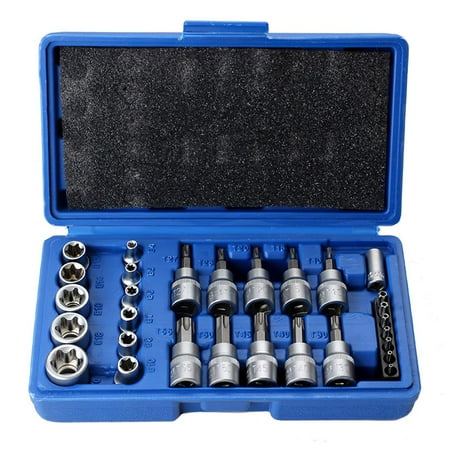 29pcs Chrome Vanadium Steel Socket Set Socket Bit Household Tool Set for Machine Repair Auto Repair Outdoor