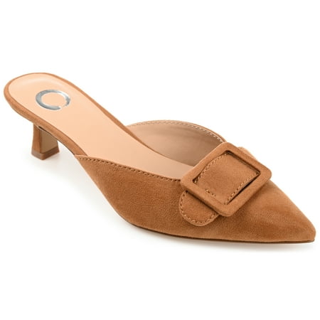 Journee Collection Womens Vianna Kitten Heel Mules Pointed Toe Pumps