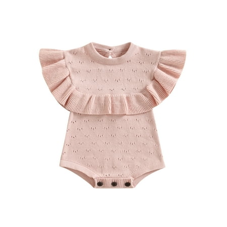 jaweiwi Infant Baby Fall Romper for Girls Sleeveless Round Neck Solid Color Ruffle Knitted Bodysuit Size 0 6 12 18 24 M 3 Years
jaweiwi Infant Baby Fall Romper for Girls Sleeveless Round Neck Solid Color Ruffle Knitted Bodysuit Size 0 6 12 18 24 M 3 Years