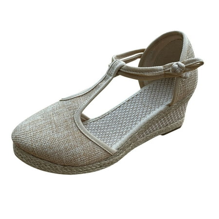 Womens Sandals Fashion Women S Casual Shoes Breathable Slip-On Outdoor Leisure Wedges Sandals Women S Sandals Flax Beige 37
Womens Sandals Fashion Women S Casual Shoes Breathable Slip-On Outdoor Leisure Wedges Sandals Women S Sandals Flax Beige 37