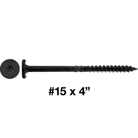 Jake Sales Brand - #15 x 4” Torx/Star Black Wafer Head Lag Screws ~50 Screws - ACQ Compatible - 2 Pounds
Jake Sales Brand - #15 x 4” Torx/Star Black Wafer Head Lag Screws ~50 Screws - ACQ Compatible - 2 Pounds