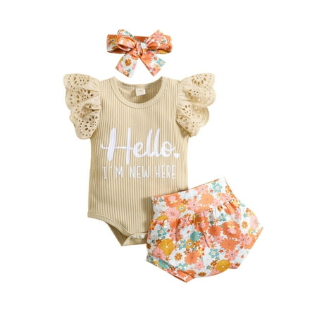 Wassery Baby Girls Summer Outfit 0-24M Infant Clothes Shorts Set Fly Sleeve Letters Romper Top Flower Cow Print Shorts and Hairband
Wassery Baby Girls Summer Outfit 0-24M Infant Clothes Shorts Set Fly Sleeve Letters Romper Top Flower Cow Print Shorts and Hairband