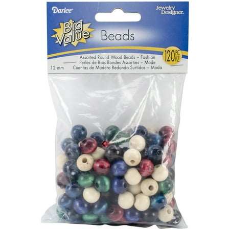 Round Wood Beads 12mm 120/Pkg-Fashion