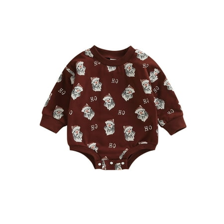 Canrulo Newborn Infant Baby Boy Girl Christmas Romper Cartoon Santa Claus Print Long Sleeve Bodysuit Jumpsuit Brown 6-12 Months
Canrulo Newborn Infant Baby Boy Girl Christmas Romper Cartoon Santa Claus Print Long Sleeve Bodysuit Jumpsuit Brown 6-12 Months