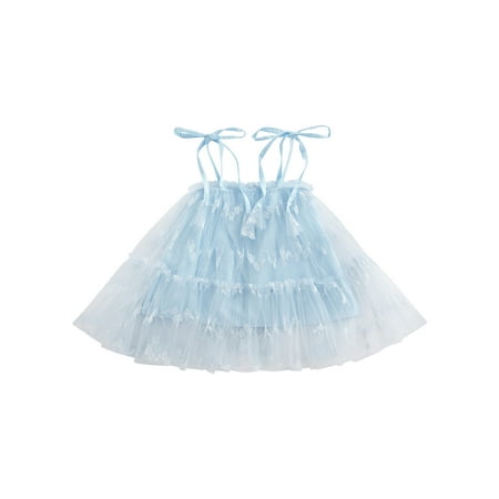 Frobukio Toddler Baby Girls Slip Dress Flower Tie Up Shoulder Strap Sleeveless Mesh Princess Skirt with Lining Sky Blue 18-24 Months
Frobukio Toddler Baby Girls Slip Dress Flower Tie Up Shoulder Strap Sleeveless Mesh Princess Skirt with Lining Sky Blue 18-24 Months